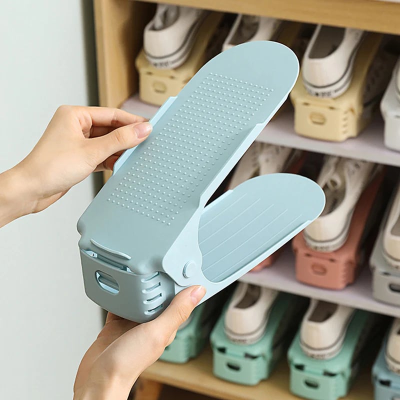 SpaceSaver™ Adjustable Double-Layer Shoe Rack (10pcs Set)