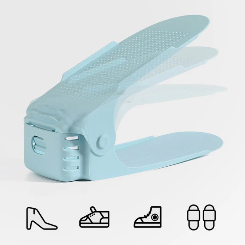 SpaceSaver™ Adjustable Double-Layer Shoe Rack (10pcs Set)
