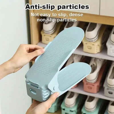 SpaceSaver™ Adjustable Double-Layer Shoe Rack (10pcs Set)